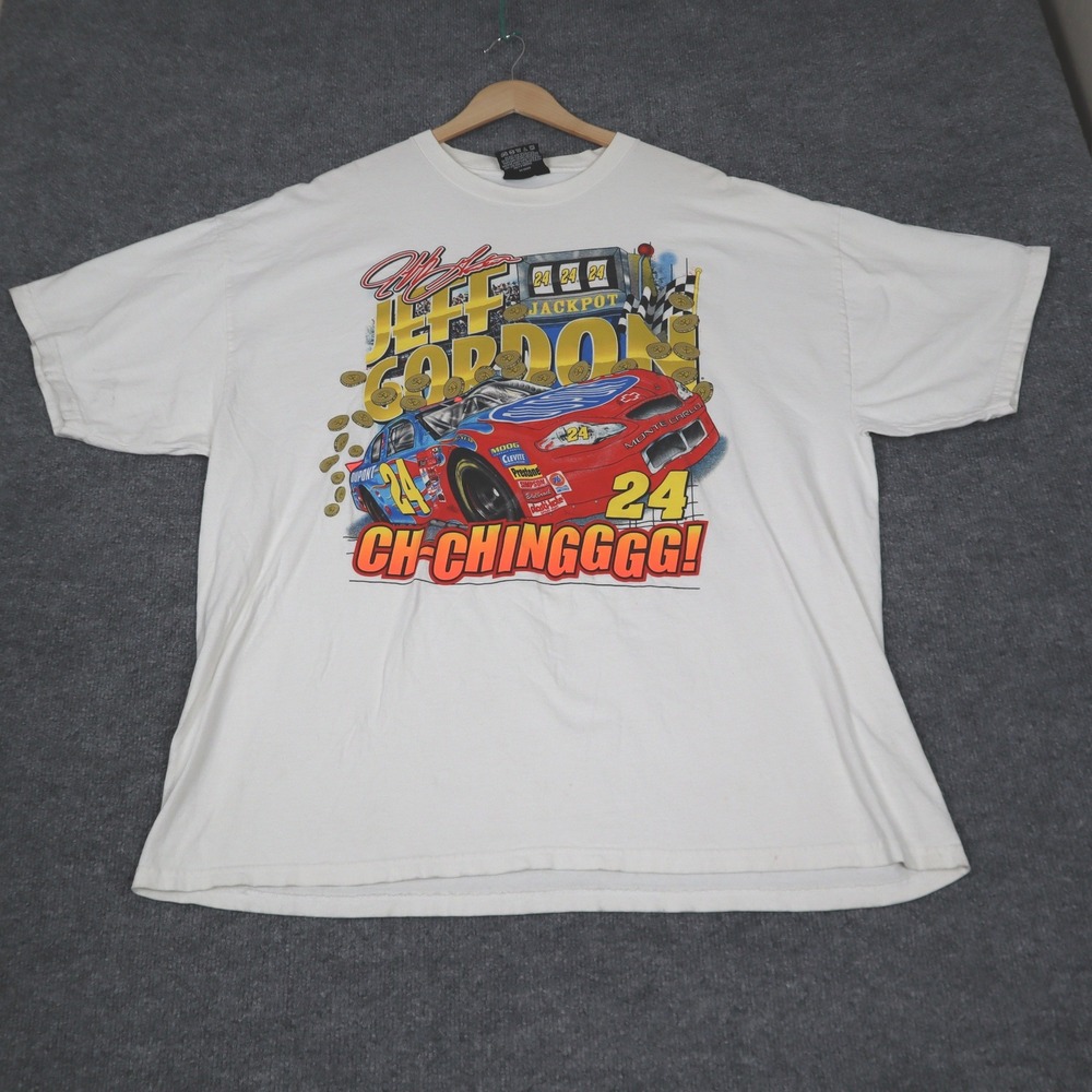 Vintage 90s Jeff Gordon‎ Chase Authentics Graphic Shirt Mens XL NASCAR